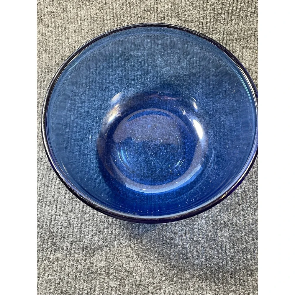 Anchor Hocking Cobalt Blue Glass Mixing Bowl 1.5 Qt Ovenware USA Made 7.5 Inch